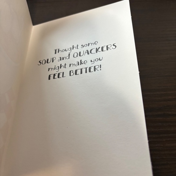 Duck funny get well greeting card - Picture 2 of 2